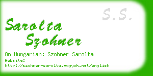 sarolta szohner business card